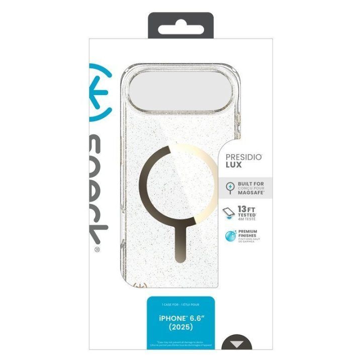 Speck Presidio Lux MagSafe dėklas iPhone Air, permatomas