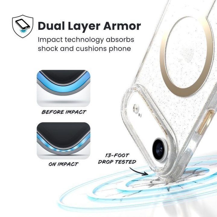 Speck Presidio Lux MagSafe dėklas iPhone Air, permatomas