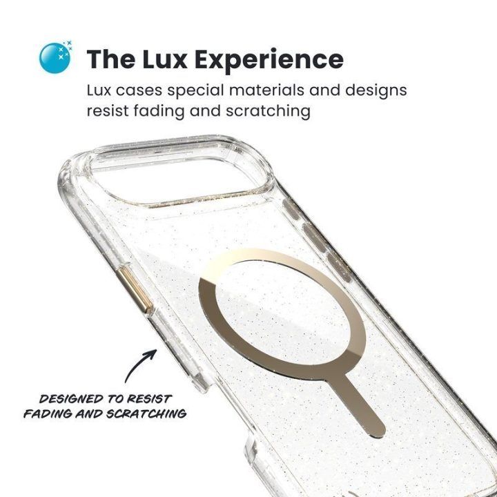 Speck Presidio Lux MagSafe dėklas iPhone Air, permatomas