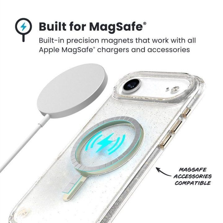 Speck Presidio Lux MagSafe dėklas iPhone Air, permatomas