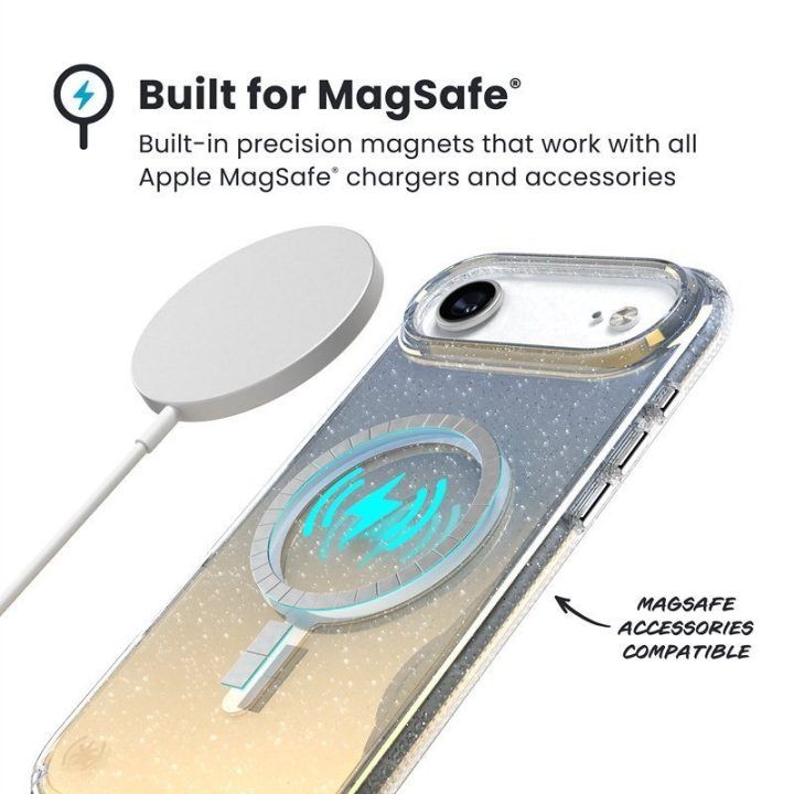 Dėklas iPhone Air Speck Presidio Lux MagSafe, sidabro spalvos