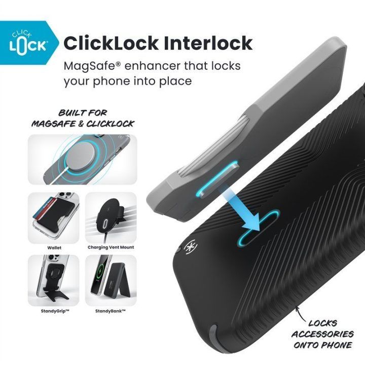 Dėklas Speck Presidio2 Grip ClickLock MagSafe iPhone 17 Pro Max