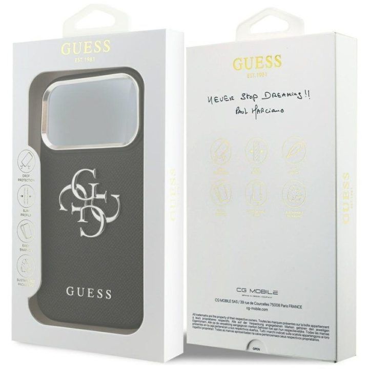 Dėklas iPhone 17 Pro Guess juodas