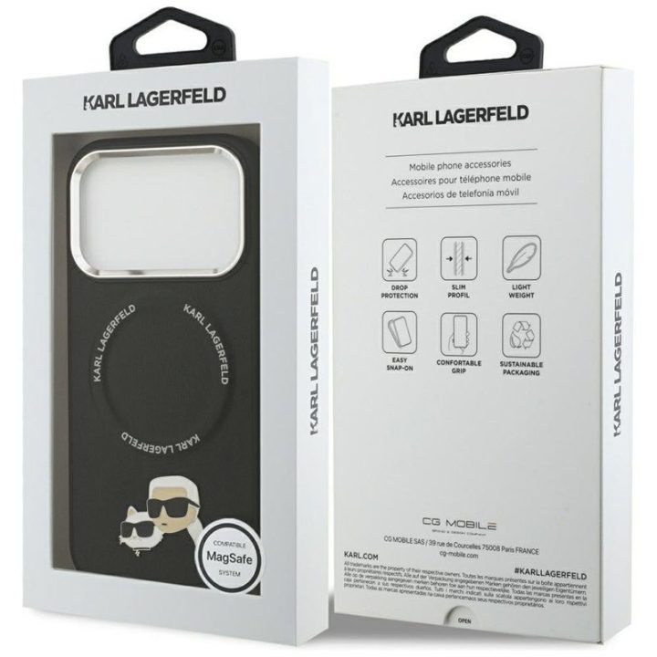 Dėklas iPhone 17 Pro Karl Lagerfeld juodas