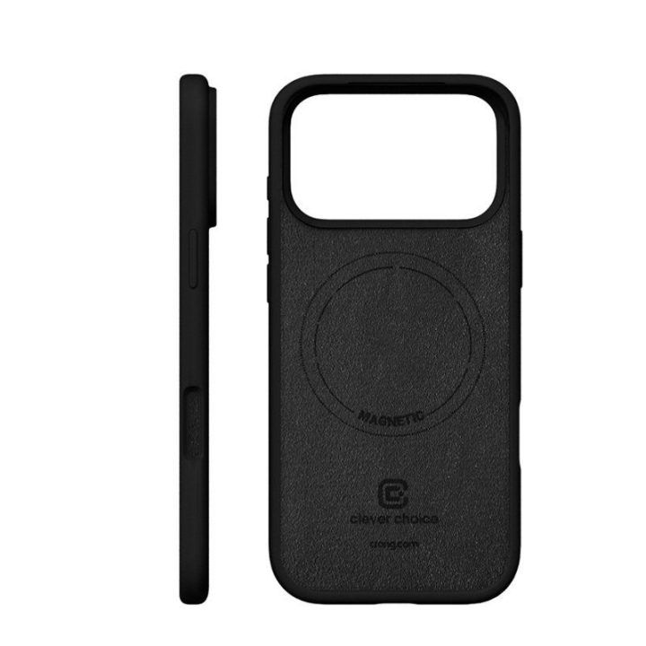 Magnetinis dėklas Crong Color Cover iPhone 17 Pro, juodas