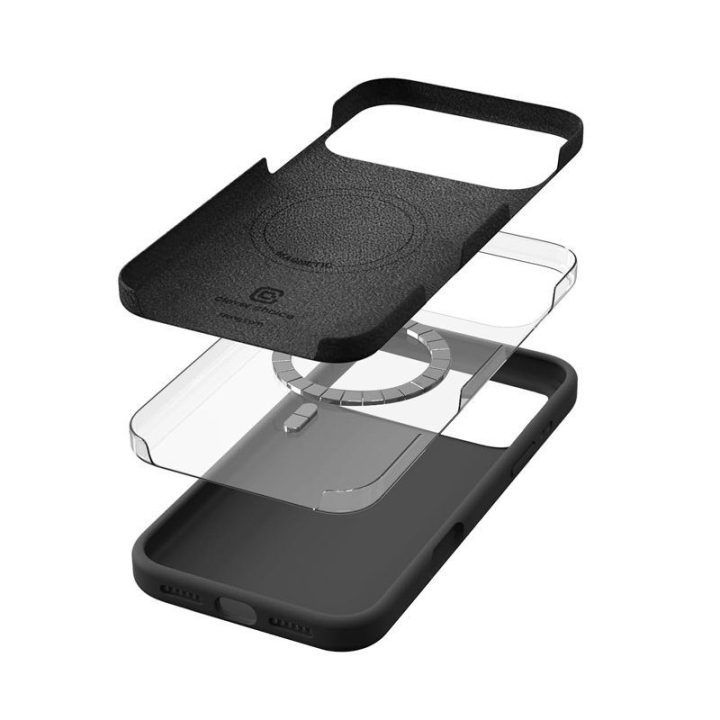 Magnetinis dėklas Crong Color Cover iPhone 17 Pro, juodas