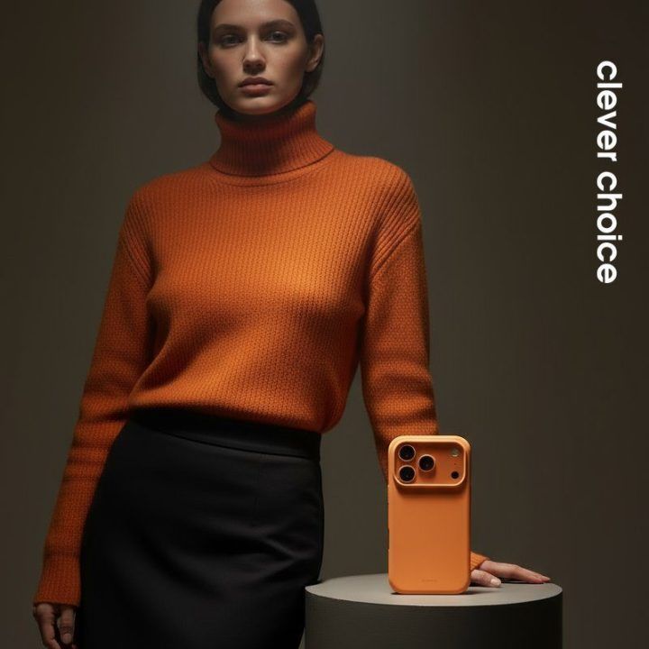 Dėklas Crong Color Cover Magnetic iPhone 17 Pro, oranžinis