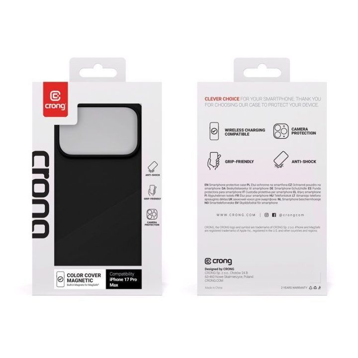 Dėklas MagSafe iPhone 17 Pro Max, juodas