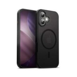 Dėklas iPhone 17 Crong Hybrid Frost MAG, juodas