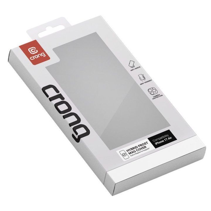 Dėklas iPhone Air, juodas, CRONG Hybrid Frost MAG Cover
