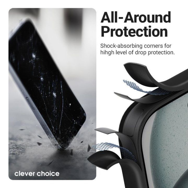 Dėklas iPhone 17 Pro CRONG Hybrid Frost MAG, juodas