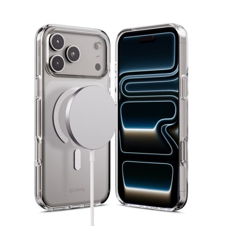 Permatomas dėklas iPhone 17 Pro Max, Crong Clear MAG Cover