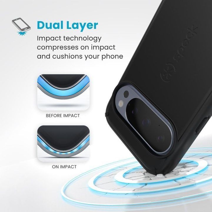 Dėklas Google Pixel 10 Pro XL, juodas Speck ImpactHero Slim
