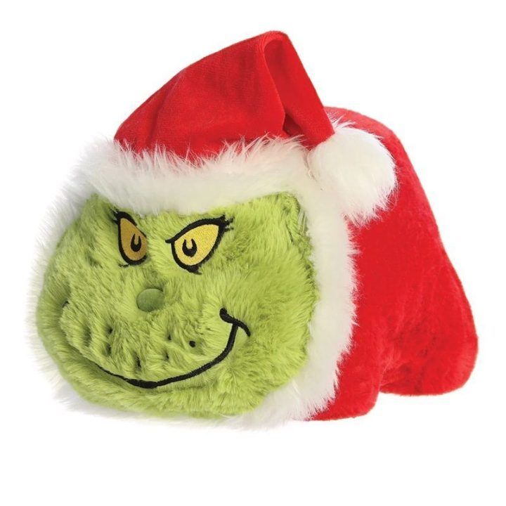 Minkštas žaislas Grinch su Kalėdų senelio kostiumu, 25 cm