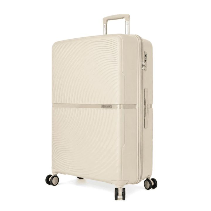 Smėlio spalvos PP lagaminas 31″ Solier