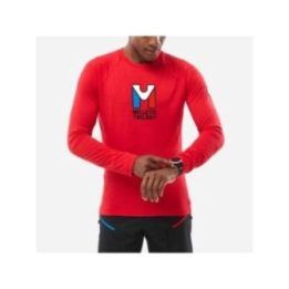 Vyriški ilgomis rankovėmis marškinėliai Millet Trilogy Wool Ts Ls, raudoni