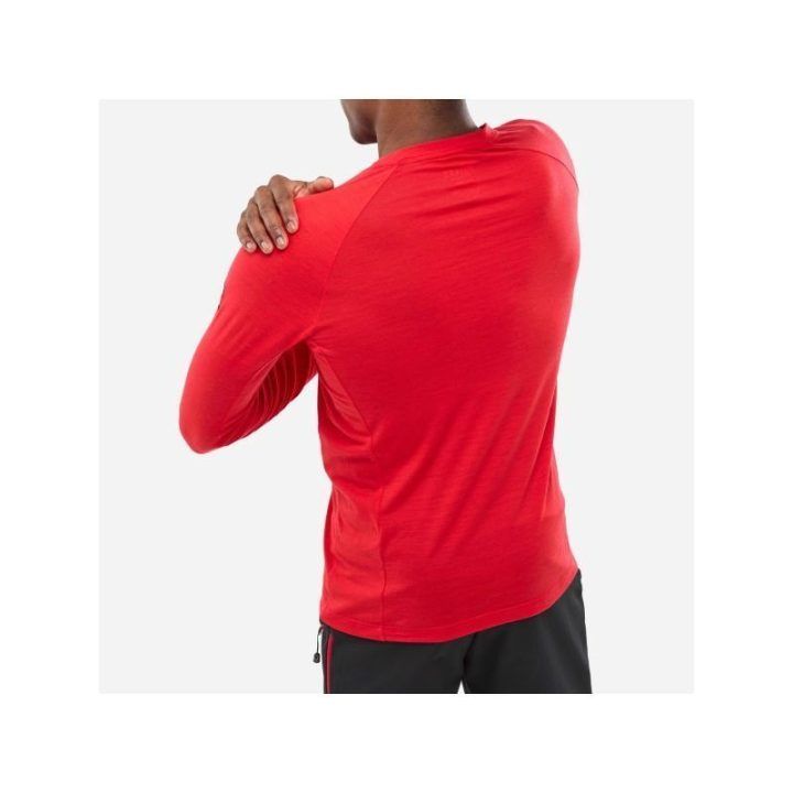 Vyriški ilgomis rankovėmis marškinėliai Millet Trilogy Wool Ts Ls, raudoni