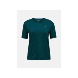 Moteriški marškinėliai Peak Performance W Wool-Blend Shortsleeve, žali