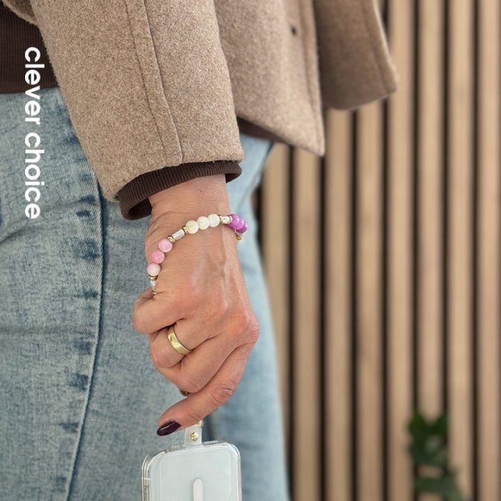 Telefono pakabukas Chic Beads, aukso spalvos grandinėlė