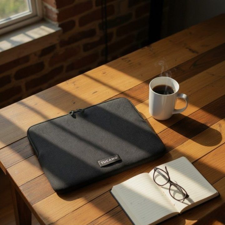 Tucano Colore2 dėklas MacBook Air 13 ir Pro 13, juodas