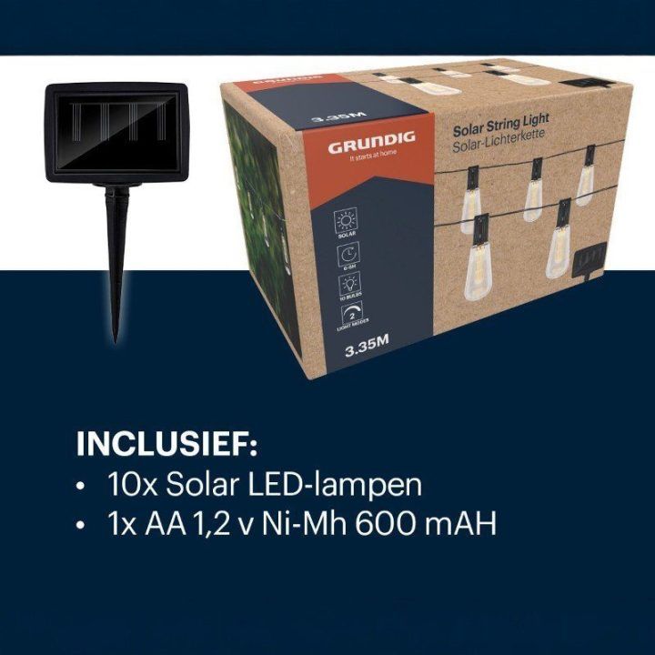 Saulės LED sodo girlianda Grundig 3,35 m