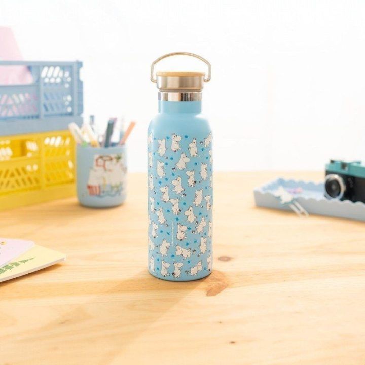 Moomins nerūdijančio plieno gertuvė su laikikliu, 500 ml