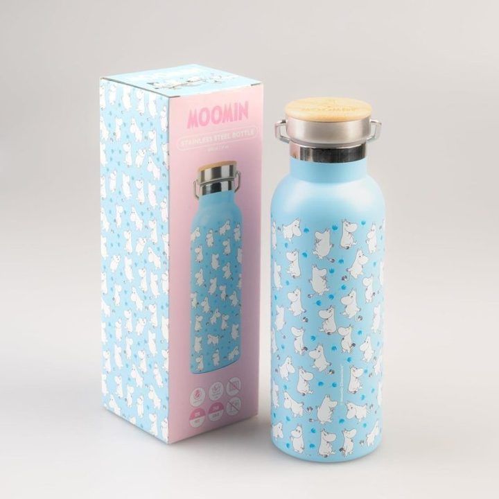 Moomins nerūdijančio plieno gertuvė su laikikliu, 500 ml