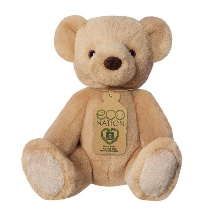 Minkštas žaislas meškiukas Eco Nation, rudas, 28 cm