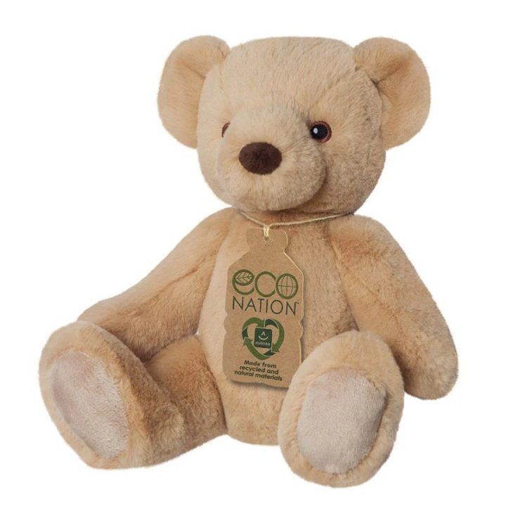 Minkštas žaislas meškiukas Eco Nation, rudas, 28 cm