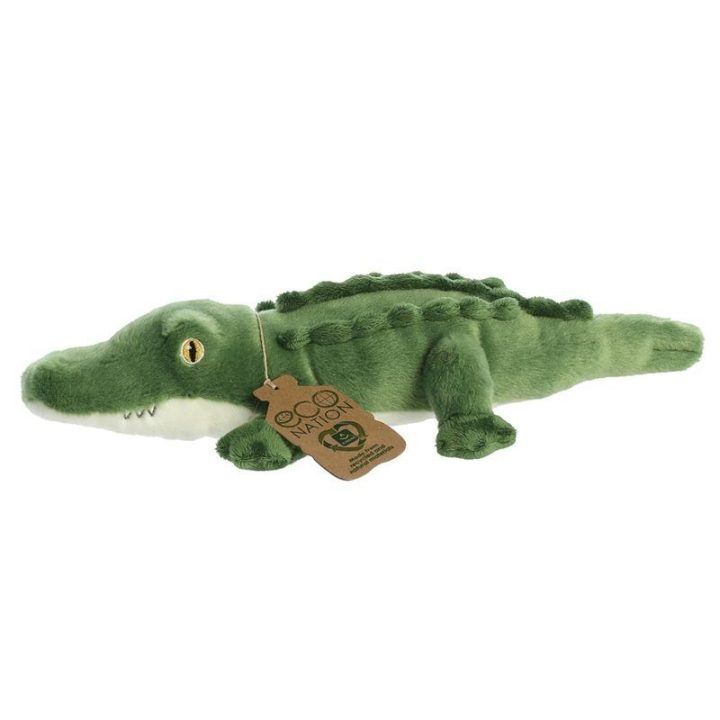 Minkštas žaislas Eco Nation aligatorius, 36 cm, žalias