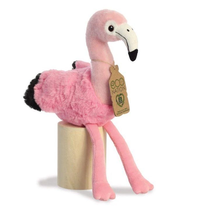 Minkštas žaislas flamingas Eco Nation, rožinis, 27 cm