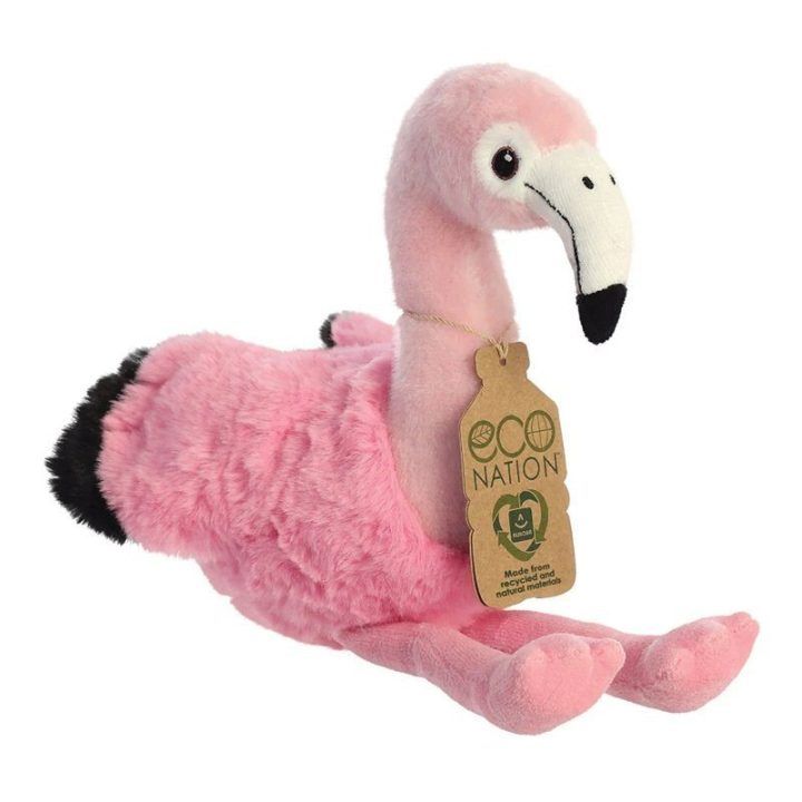 Minkštas žaislas flamingas Eco Nation, rožinis, 27 cm