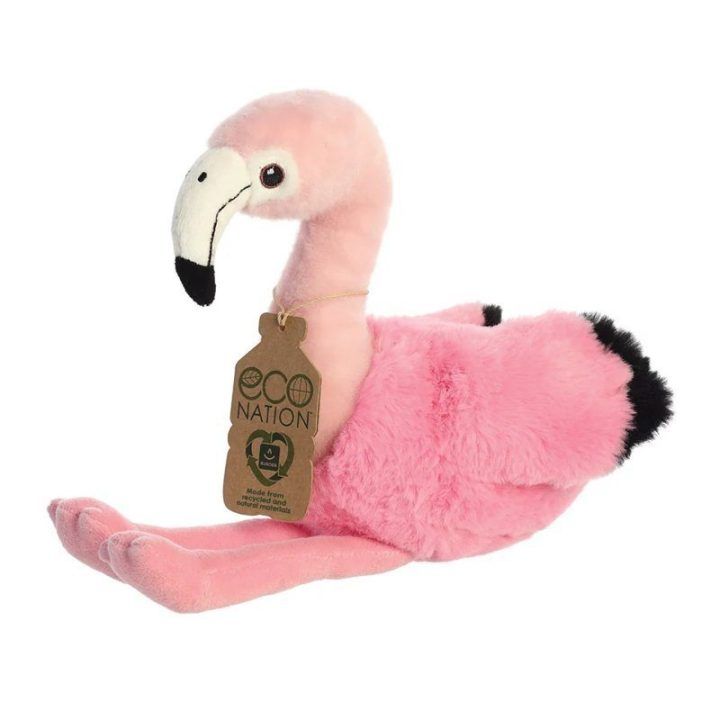 Minkštas žaislas flamingas Eco Nation, rožinis, 27 cm
