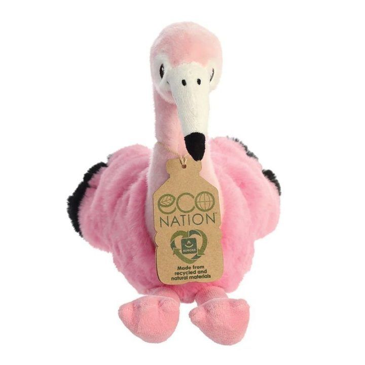 Minkštas žaislas flamingas Eco Nation, rožinis, 27 cm