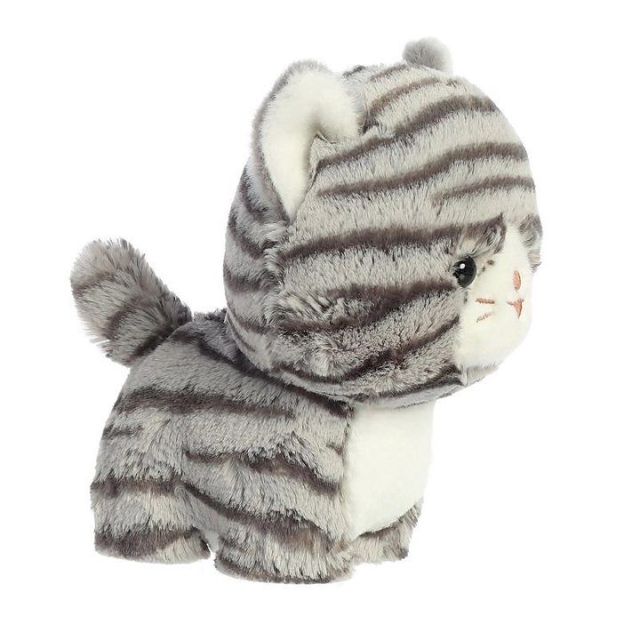 Pliušinis katinas Teddy Pets, pilkas dryžuotas, 17 cm