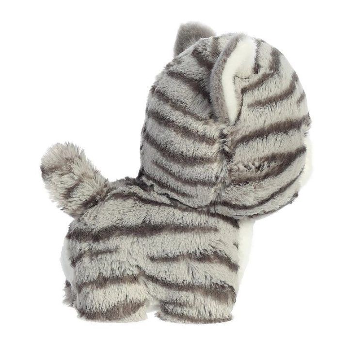Pliušinis katinas Teddy Pets, pilkas dryžuotas, 17 cm