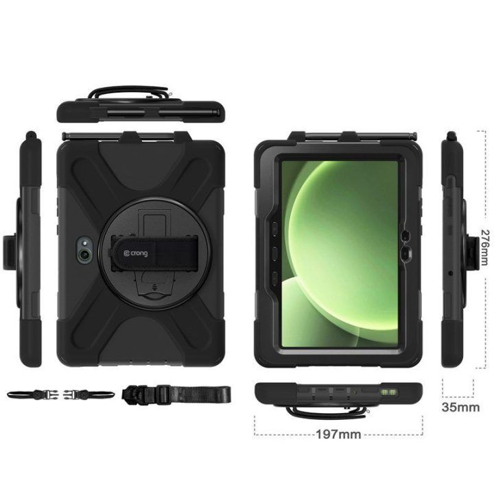 Crong Defender Plus dėklas Samsung Galaxy Tab Active5 Pro 10.1 juodas