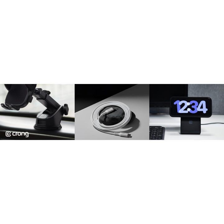 USB-C laidas Crong Armor Link, 100 W, 200 cm, baltas