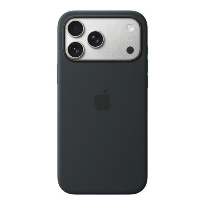 Silikoninis dėklas Apple iPhone 17 Pro Max, juodas
