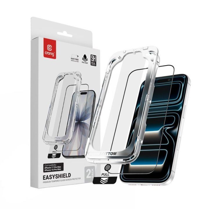 Crong EasyShield 2 vnt. grūdintas stiklas iPhone 18 Pro Max