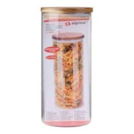 Stiklinis indas su dangčiu 1250 ml, 9,5 × 21 cm, Alpina
