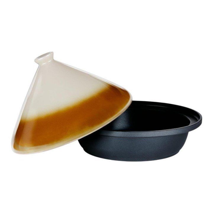Tajine troškinimo puodas su keraminiu kūginiu dangčiu, 2,5 l