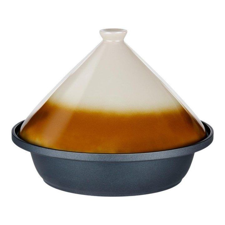 Tajine troškinimo puodas su keraminiu kūginiu dangčiu, 2,5 l