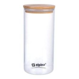 Stiklinė maisto talpa su bambukiniu dangteliu, 1250 ml