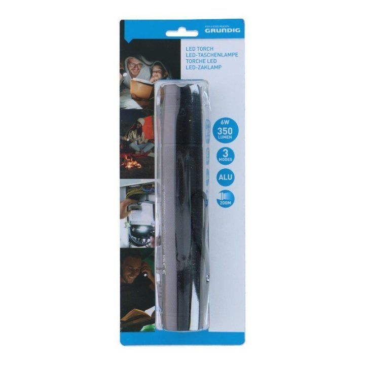 Grundig aliumininis LED žibintuvėlis, 350 lm, 6W