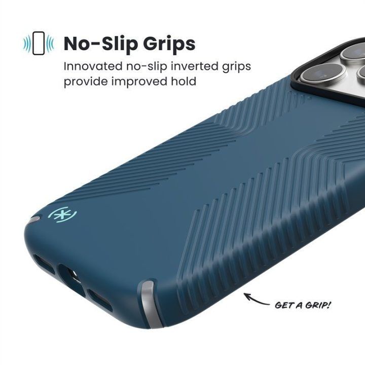 Speck Presidio2 Grip MagSafe dėklas iPhone 17 Pro Max, Deep Sea
