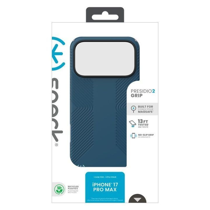 Speck Presidio2 Grip MagSafe dėklas iPhone 17 Pro Max, Deep Sea