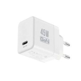 Įkroviklis USB-C 45 W Crong Ultra Compact GaN, baltas
