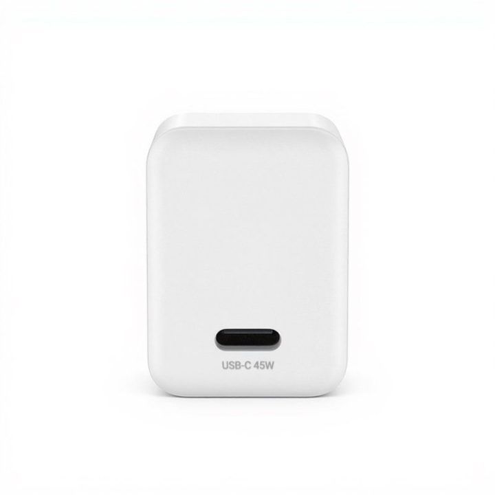 Įkroviklis USB-C 45 W Crong Ultra Compact GaN, baltas