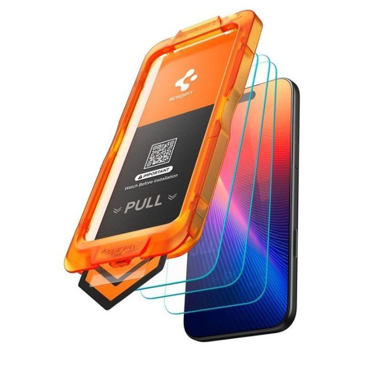 Grūdintas stiklas Spigen Glas.tR AlignMaster Slim 3 vnt. iPhone 17